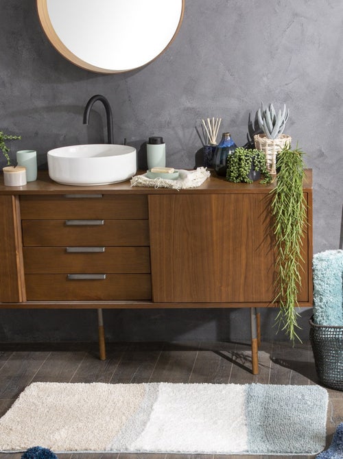 Alfombra de baño decorativa de poliéster - Kiabi