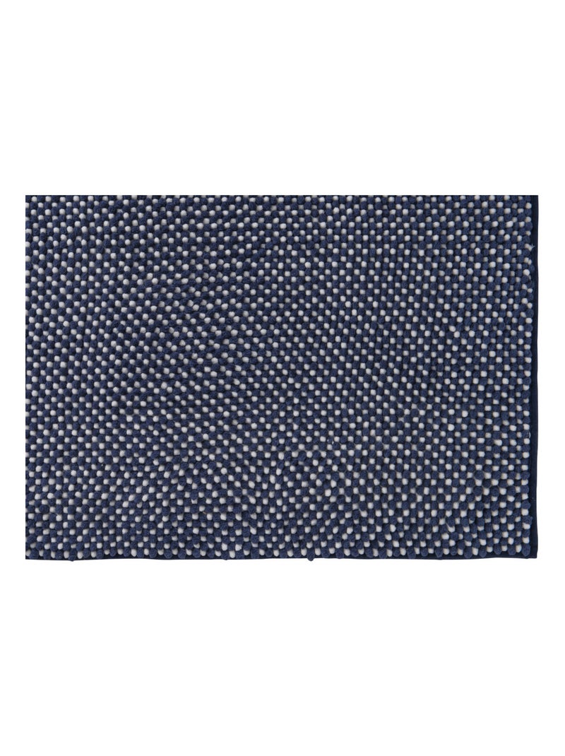 Alfombra de baño decorativa de rizo bicolor Azul marino - Kiabi