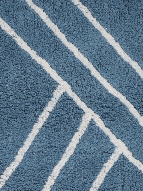 Alfombra de baño decorativa geométrica de algodón - Kiabi