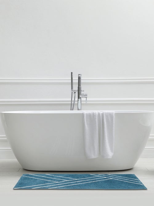 Alfombra de baño decorativa geométrica de algodón - Kiabi