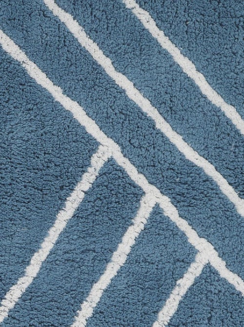 Alfombra de baño decorativa geométrica de algodón - Kiabi