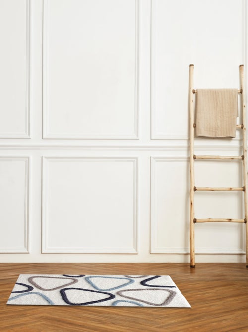 Alfombra de baño decorativa geométrica en algodón tuftado - Kiabi