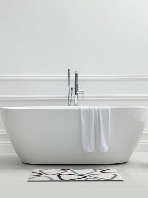 Alfombra de baño decorativa geométrica en algodón tuftado - Kiabi