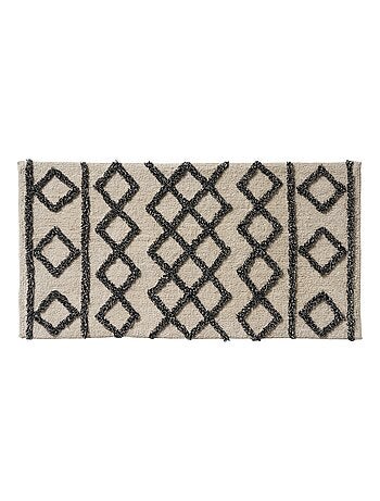 Alfombra de baño decorativa geométrica en algodón tuftado
