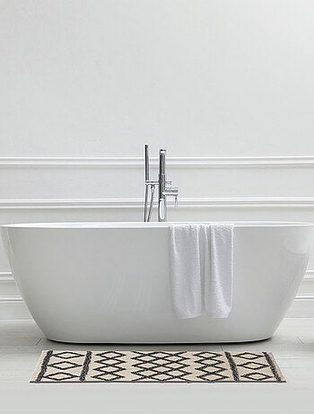 Alfombra de baño decorativa geométrica en algodón tuftado