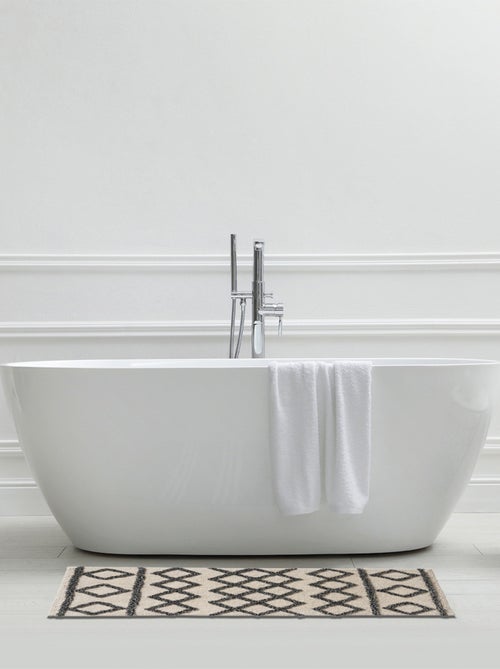 Alfombra de baño decorativa geométrica en algodón tuftado - Kiabi Alfombra de baño decorativa geométrica en algodón tuftado - Kiabi
