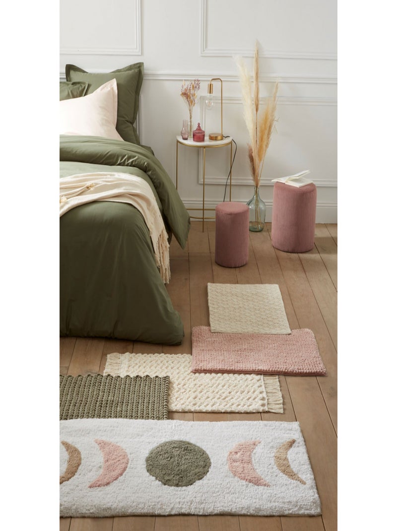 Alfombra de baño decorativa Guy Levasseur Thea 50 x 80 cm de algodón cardado antideslizante Crudo - Kiabi