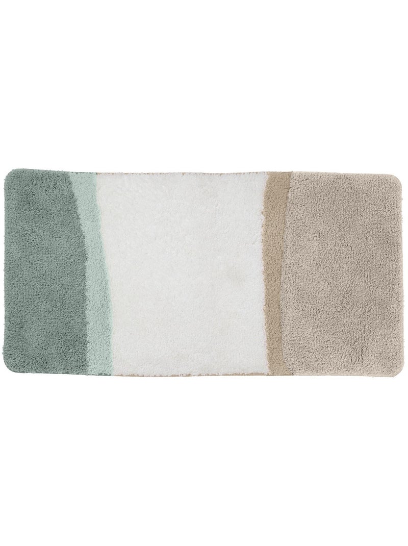 Alfombra de baño decorativa Horizon tricolor degradado 60 x 120 cm Guy Levasseur Azul beige Blanco - Kiabi