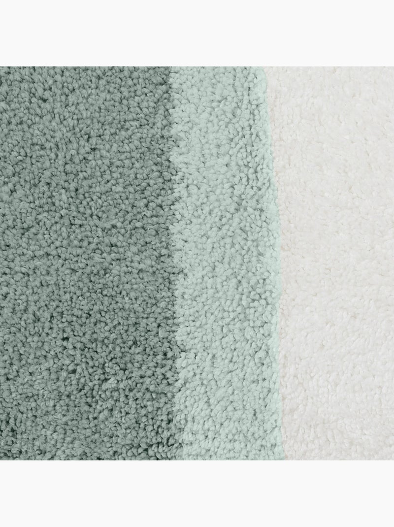 Alfombra de baño decorativa Horizon tricolor degradado 60 x 120 cm Guy Levasseur Azul beige Blanco - Kiabi