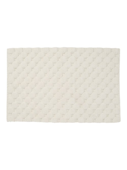 Alfombra de baño decorativa lisa de algodón - Kiabi