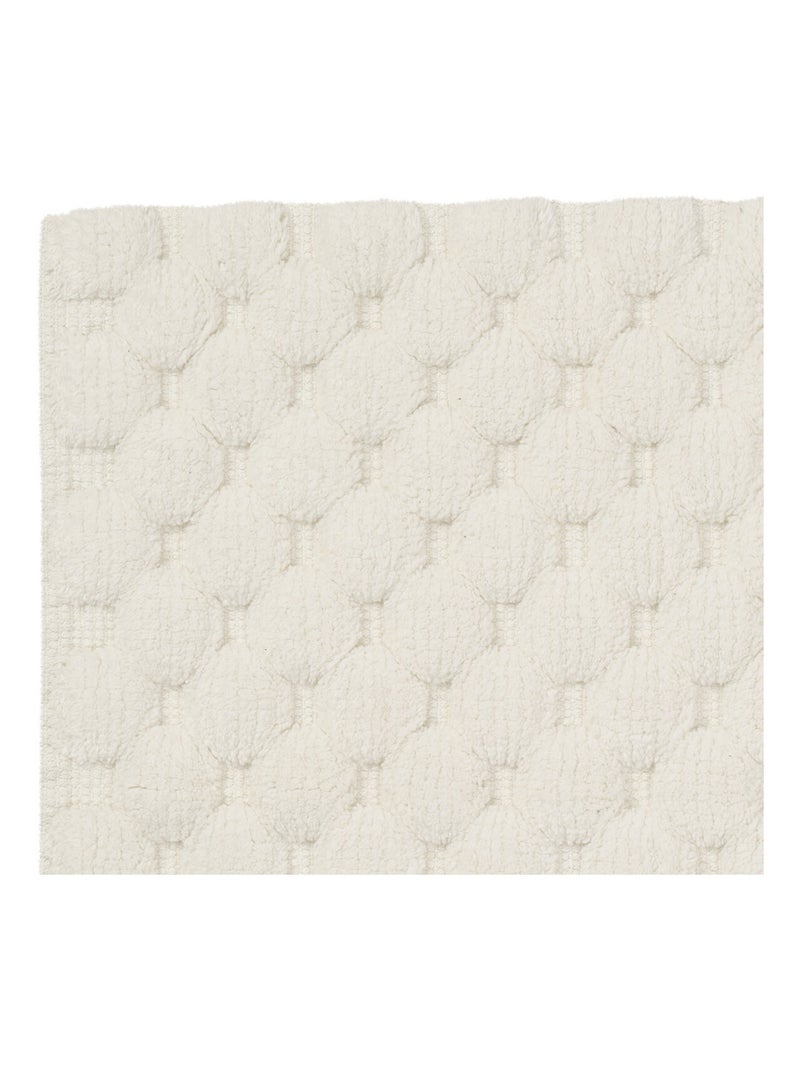 Alfombra de baño decorativa lisa de algodón Crudo - Kiabi