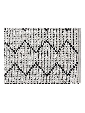 Alfombra de baño en zigzag de 60 x 120 cm, de polialgodón