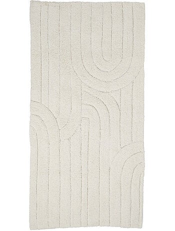 Alfombra de baño Guy Levasseur de algodón con motivos de arcos en relieve gofrado 60 x 120 cm
