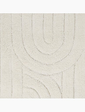 Alfombra de baño Guy Levasseur de algodón con motivos de arcos en relieve gofrado 60 x 120 cm