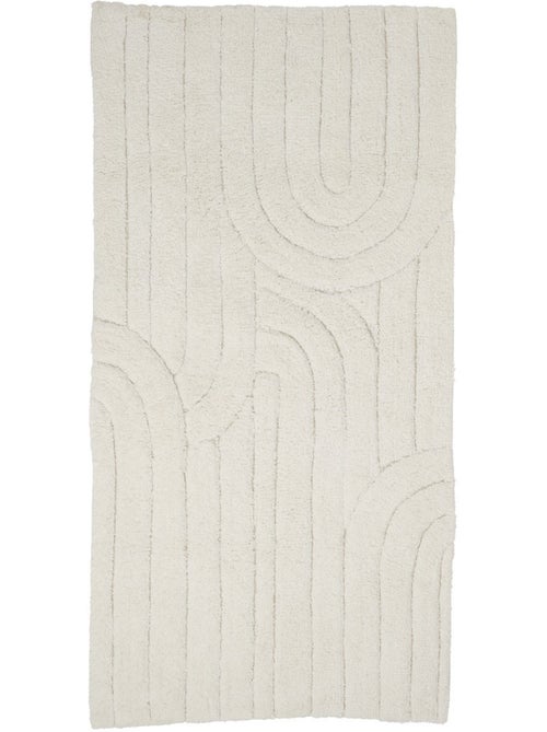Alfombra de baño Guy Levasseur de algodón con motivos de arcos en relieve gofrado 60 x 120 cm - Kiabi
