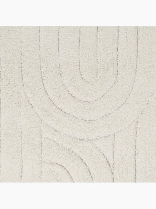 Alfombra de baño Guy Levasseur de algodón con motivos de arcos en relieve gofrado 60 x 120 cm - Kiabi