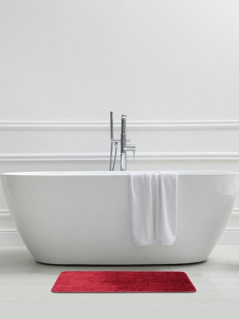 Alfombra de baño lisa de 50 x 80 cm, de poliéster Burdeos - Kiabi