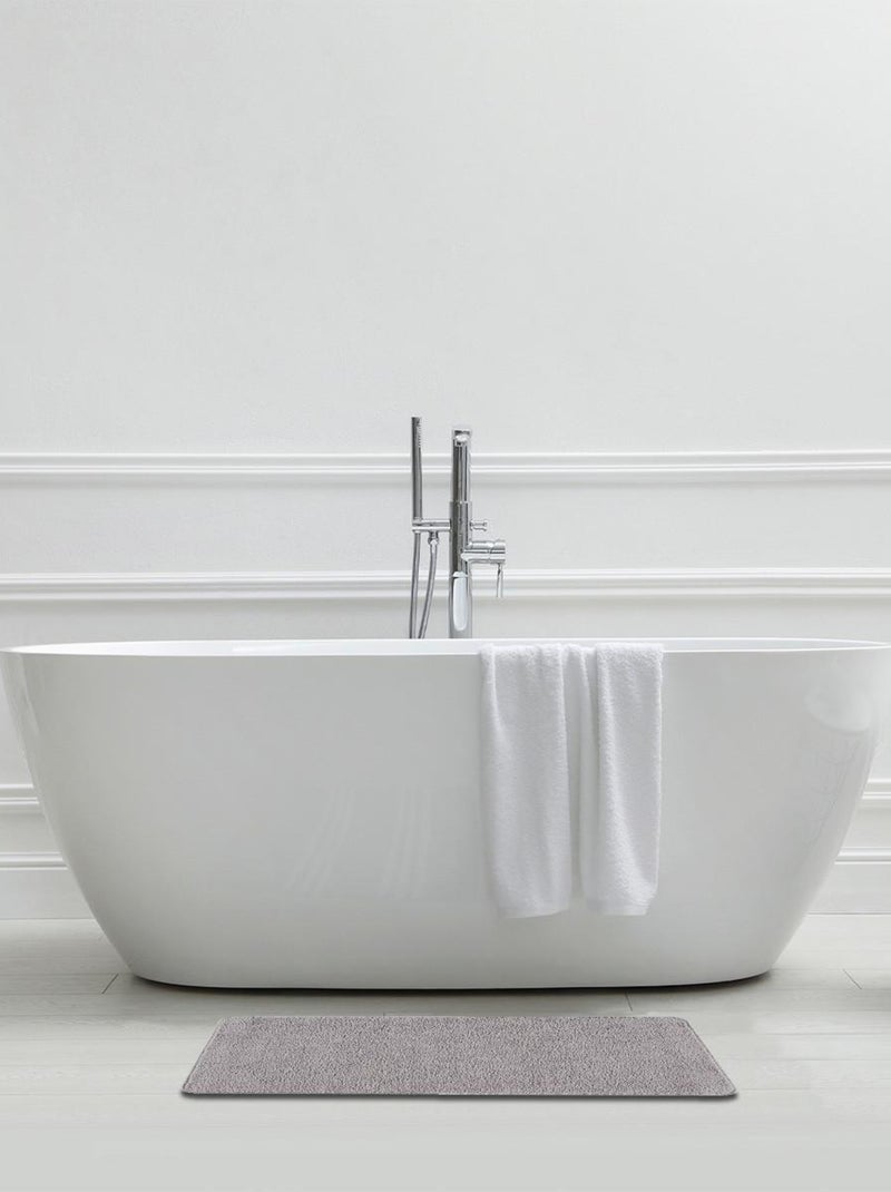 Alfombra de baño lisa de 50 x 80 cm, de poliéster Gris - Kiabi