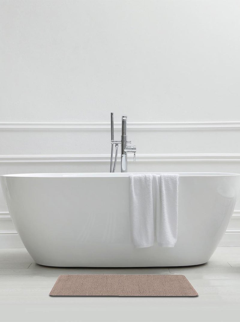 Alfombra de baño lisa de 50 x 80 cm, de poliéster Gris topo - Kiabi