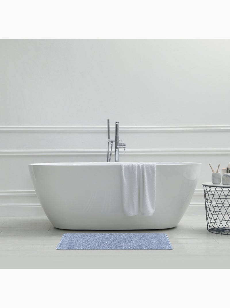 Alfombra de baño lisa de 50 x 80 cm, de poliéster Índigo - Kiabi