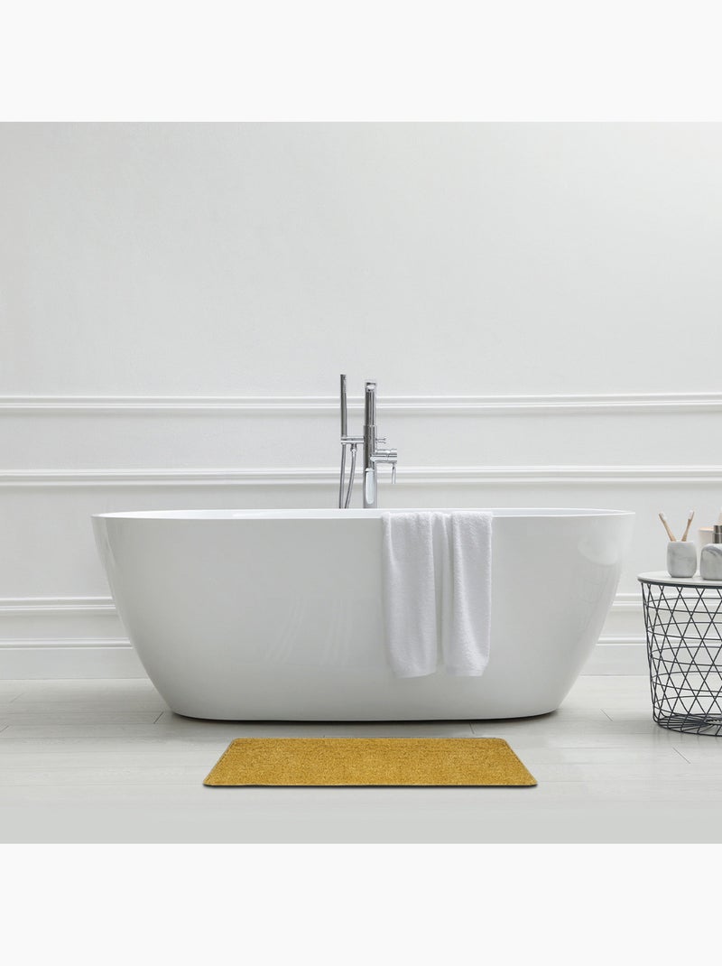 Alfombra de baño lisa de 50 x 80 cm, de poliéster Miel - Kiabi