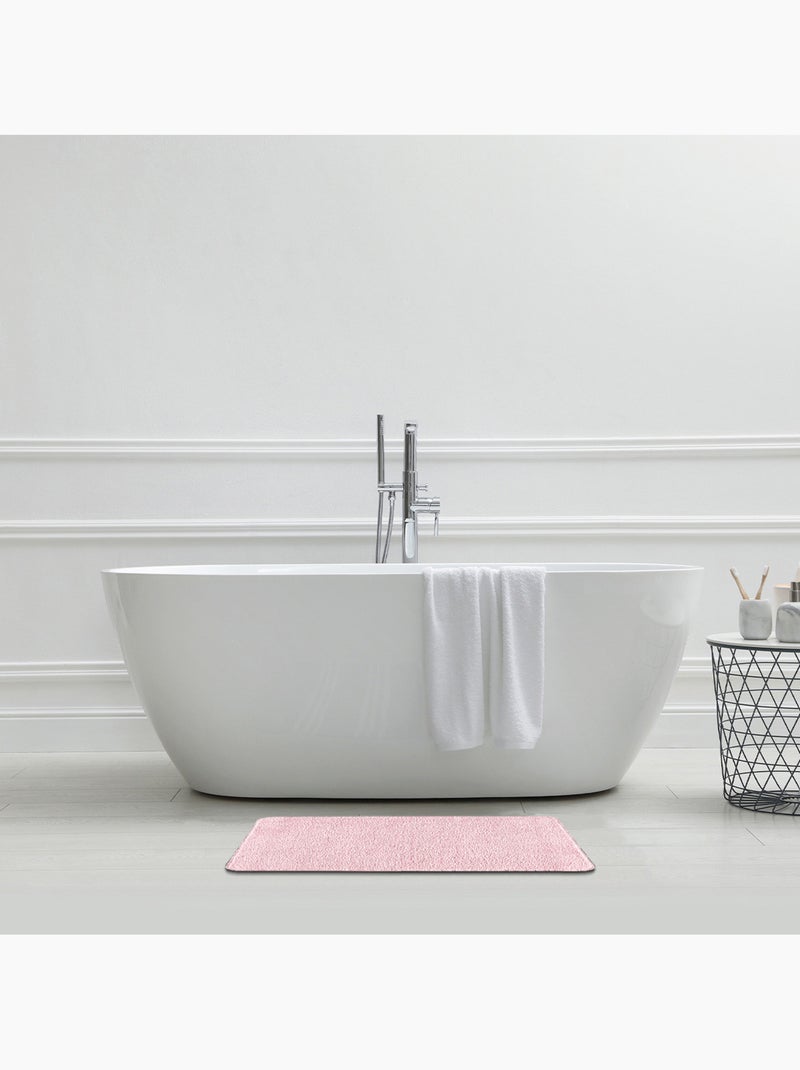Alfombra de baño lisa de 50 x 80 cm, de poliéster Rosa fucsia - Kiabi