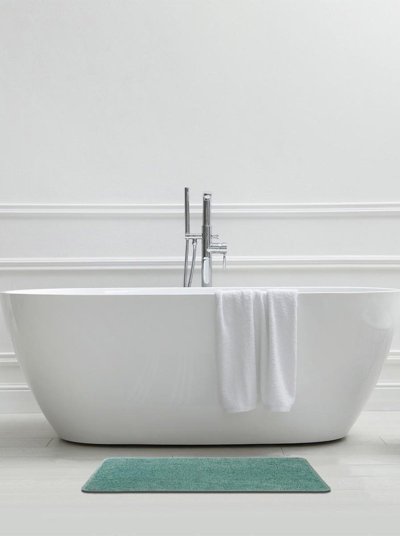 Alfombra de baño lisa de 50 x 80 cm, de poliéster Verde - Kiabi