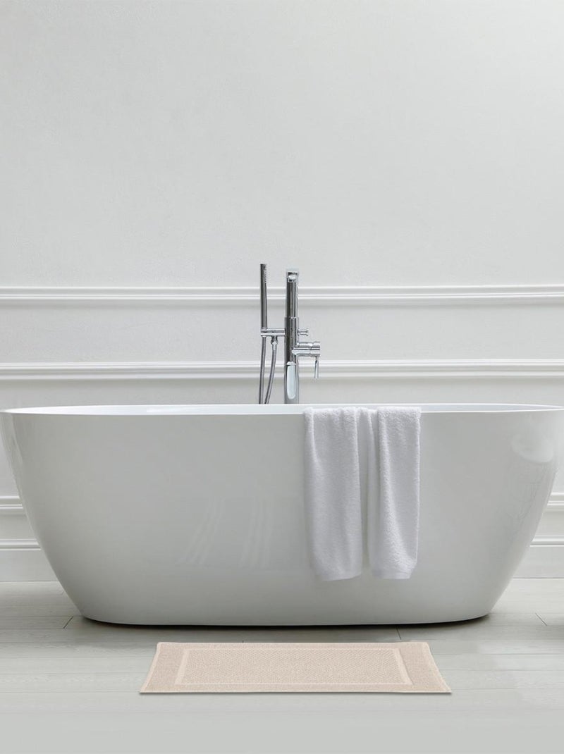 Alfombra de baño lisa GENOVA de algodón rizo 50 x 70 cm – Guy Levasseur Beige - Kiabi