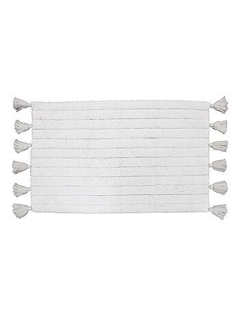 Alfombra de baño liso y con pompones