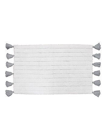 Alfombra de baño liso y con pompones