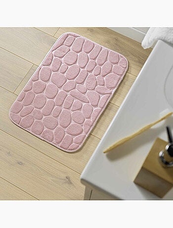 Alfombra de baño microfibra lisa en relieve