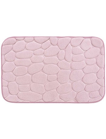 Alfombra de baño microfibra lisa en relieve