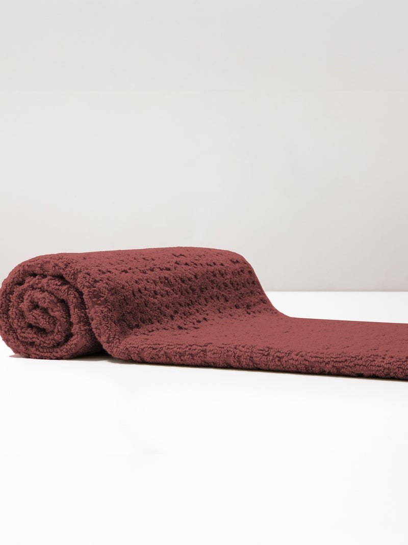 Alfombra de baño premium de algodón Mirmande Burdeos - Kiabi