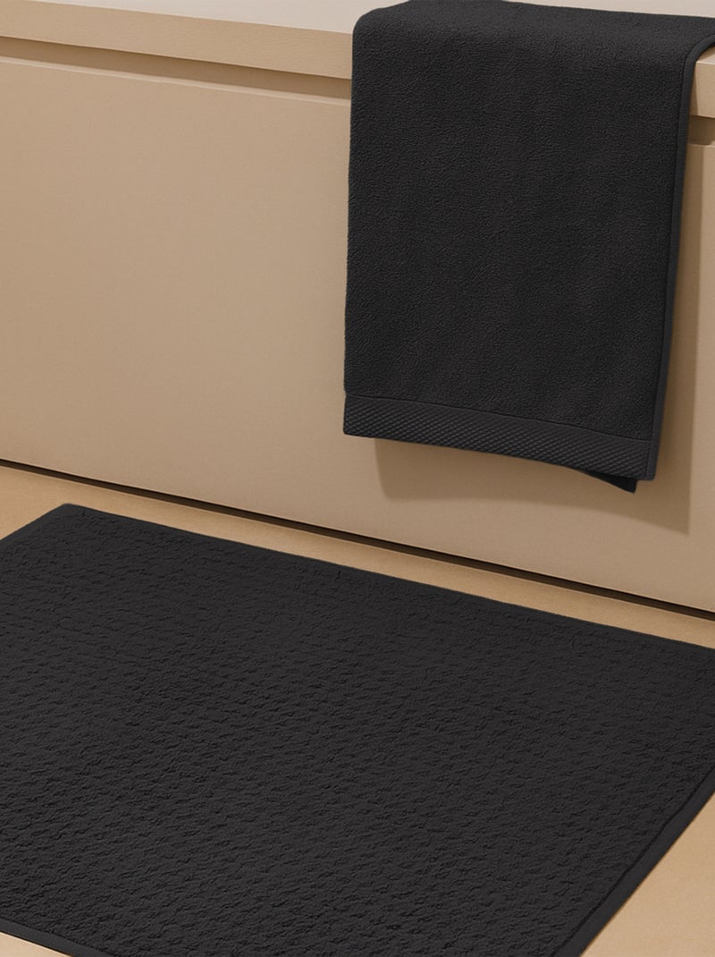 Alfombra de baño premium de algodón Mirmande Gris antracita - Kiabi
