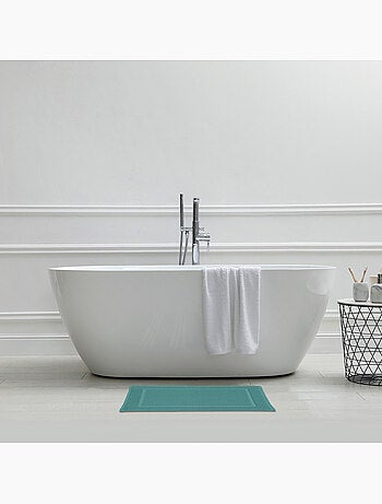 Alfombra de baño rectangular Genova 50x70 cm algodón rizo uni verde Guy Levasseur