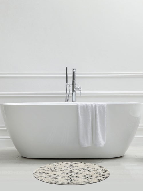 Alfombra de baño redonda de algodón con relieve 70 x 70 cm – Guy Levasseur - Kiabi Alfombra de baño redonda de algodón con relieve 70 x 70 cm – Guy Levasseur - Kiabi