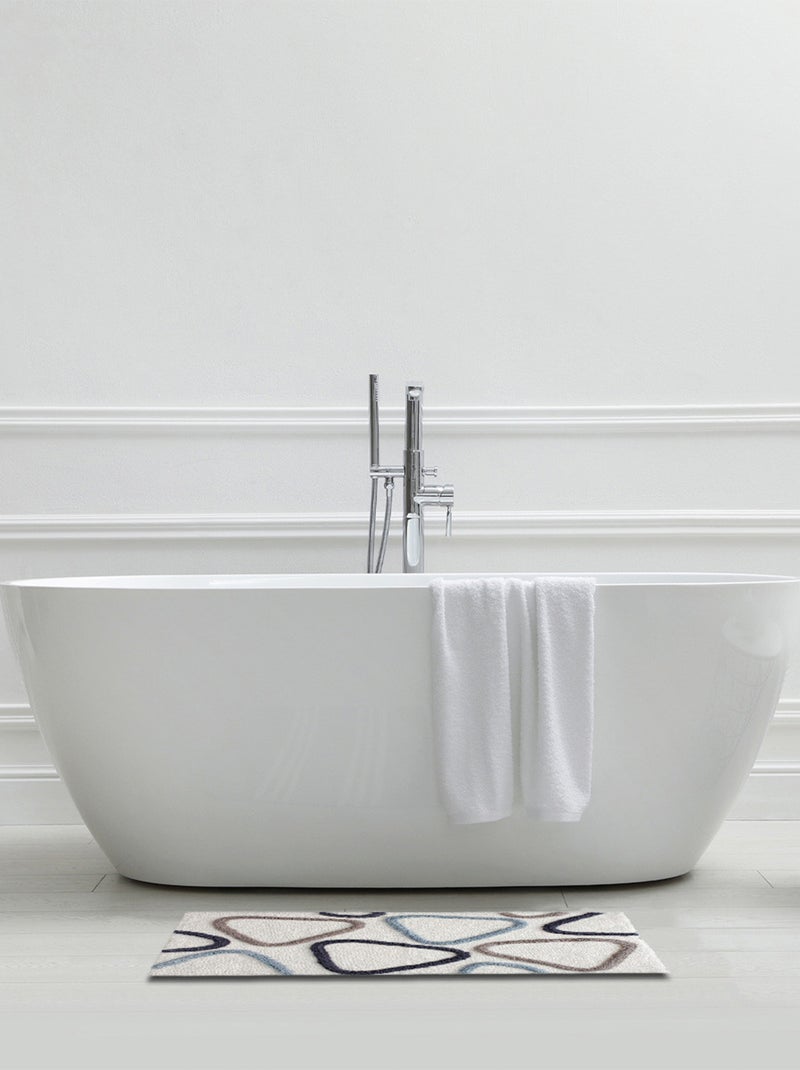 Alfombra de baño triangular de algodón tufting Marfil - Kiabi