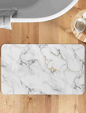 Alfombra de baño venor ultra absorbente efecto mármol