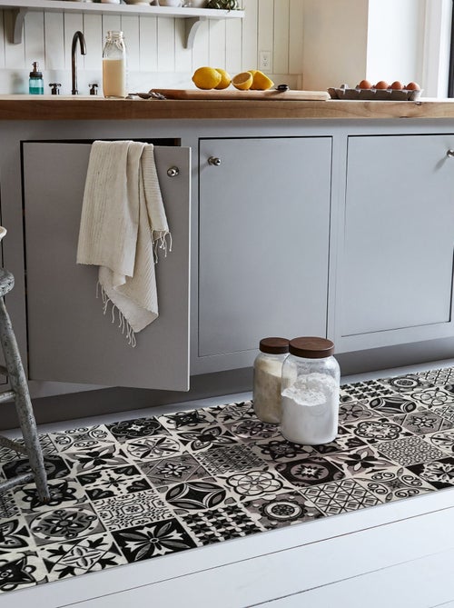 Alfombra de cocina baldosas de cemento - Kiabi