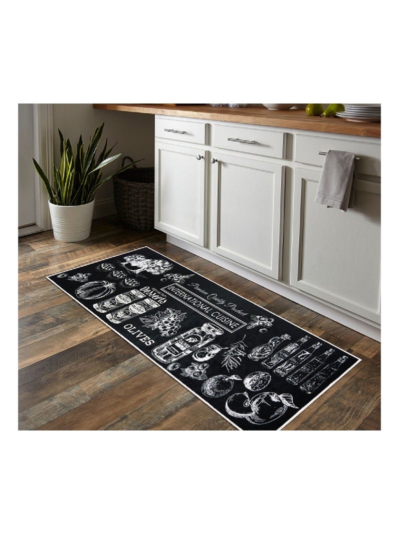 Alfombra de cocina Internacional Negro Negro - Kiabi