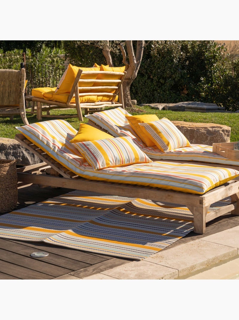 Alfombra de exterior a rayas Amarillo - Kiabi