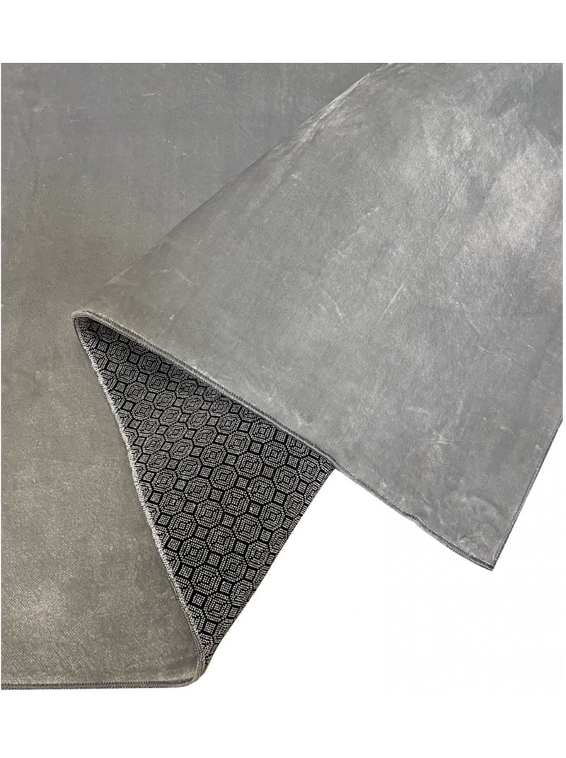 Alfombra de interior lavable TUFTY Uni Gris - Kiabi