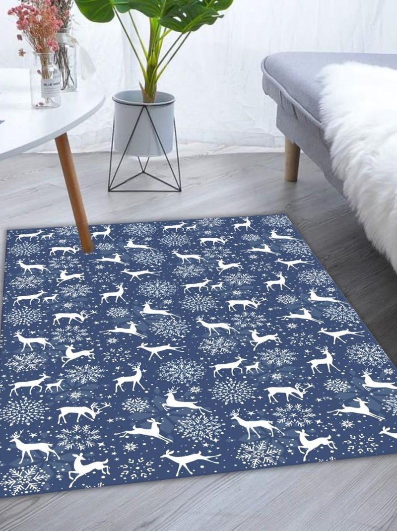 Alfombra de interior Navidad Azul - Kiabi