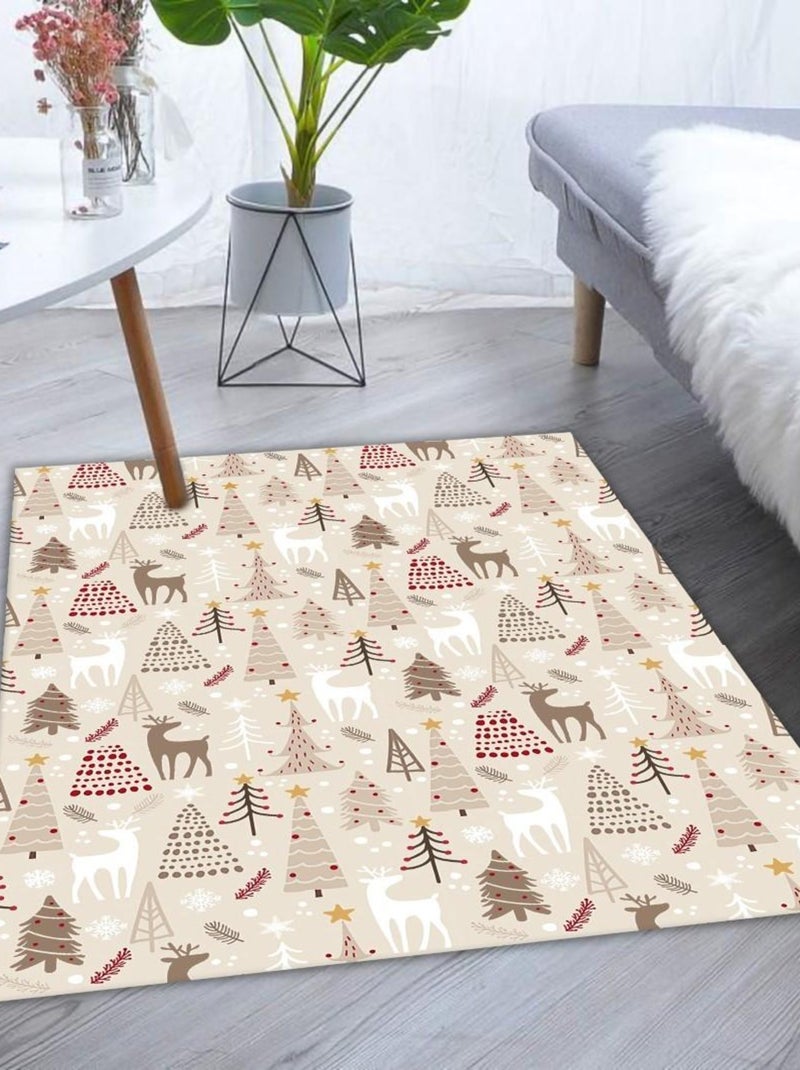 Alfombra de interior Navidad Beige - Kiabi