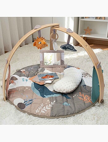 Alfombra de juego con arcos de madera ocean bliss | Bo Jungle