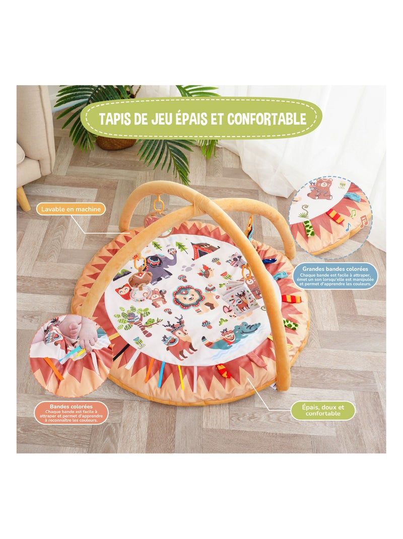 Alfombra de juego con arcos LITTLE JUNGLE | SUPERBE BEBE Naranja - Kiabi