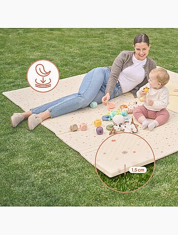 Tapete de juego LIONELO Robby - 180x200 cm - Tapete de doble cara - Buen aislamiento del suelo