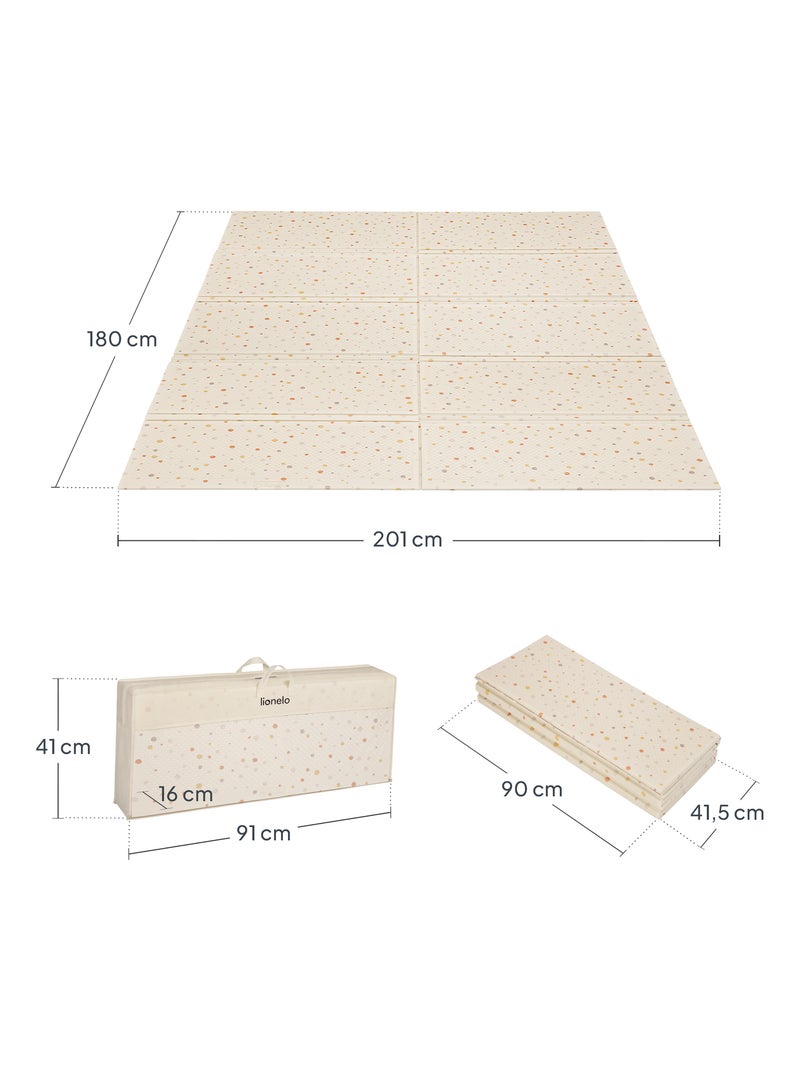 Alfombra de juego LIONELO Zora - Doble cara - 180x200 cm - Buen aislamiento del suelo Beige - Kiabi