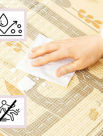 Alfombra de juego plegable doble cara 180x120 cm XPE bosque ciudad boho suave bebe infantil segura