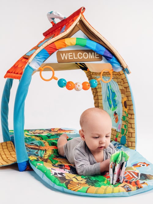 Alfombra de juegos 2 en 1 Agnes de LIONELO - Alfombra plana con palitos y alfombra con casita - 137x - Kiabi